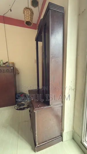 Malaysian Flying Wooden Almirah and Dressing Table for Sale