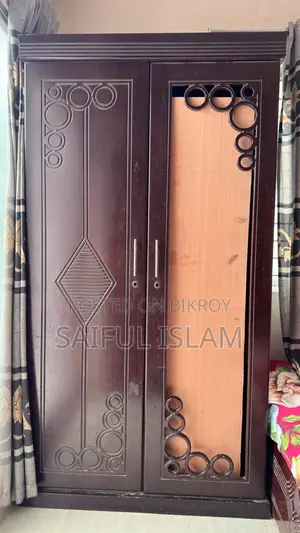 Malaysian Flying Wooden Almirah and Dressing Table for Sale