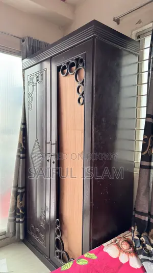 Malaysian Flying Wooden Almirah and Dressing Table for Sale
