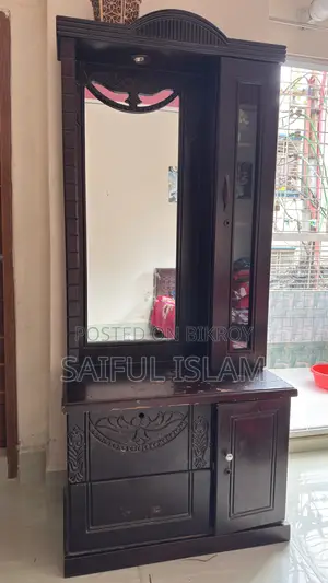 Malaysian Flying Wooden Almirah and Dressing Table for Sale