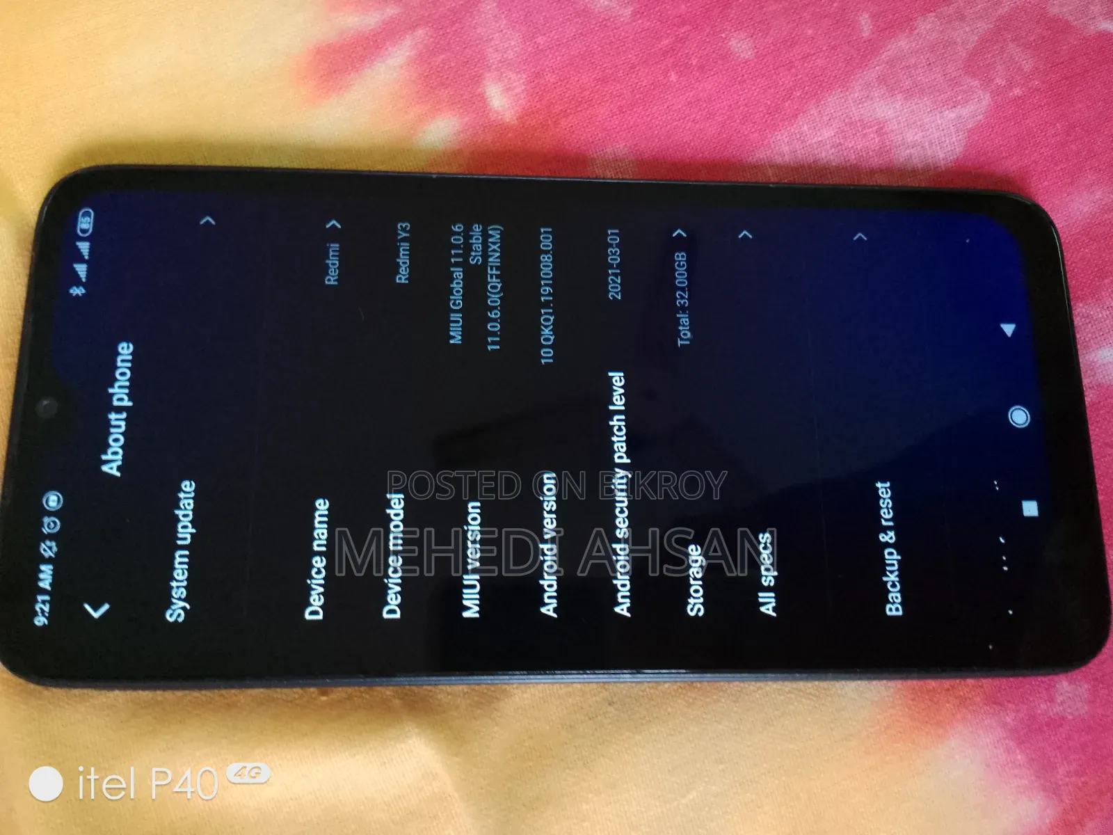 Xiaomi Redmi Y3 32 GB Black