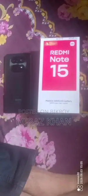 শাওমি রেডমি নোট ১৫ ২৫৬ জিবি ব্ল্যাক