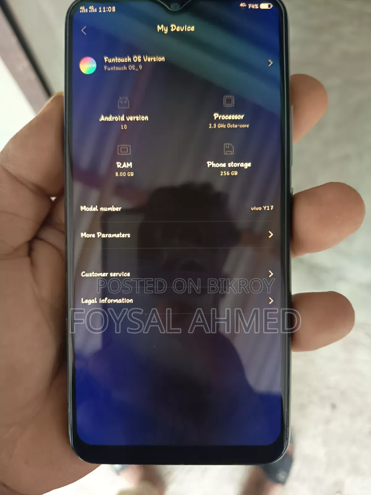 Vivo Y17 256 GB Blue