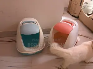 Cat Premium Litter Bowl Set (2Pieces Pink and Blue)
