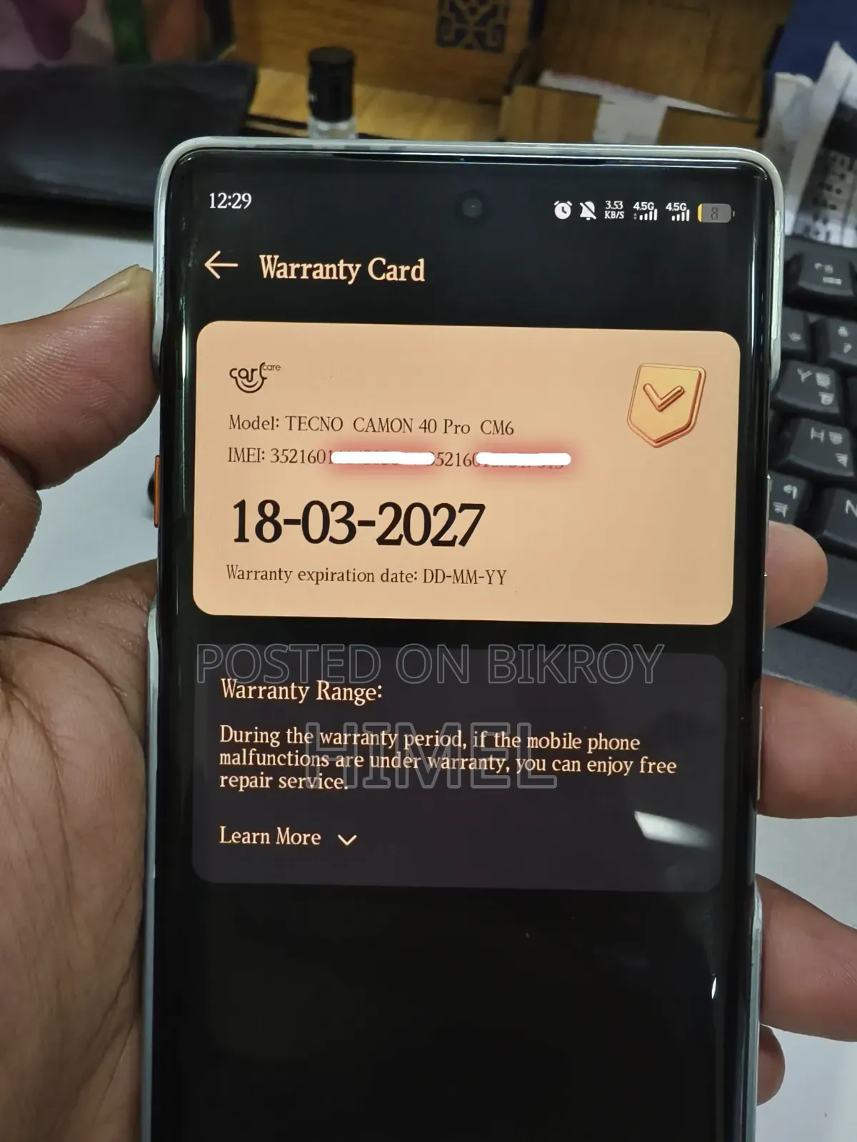 টেকনো স্পার্ক ৪০ প্রো ২৫৬ জিবি ব্লু