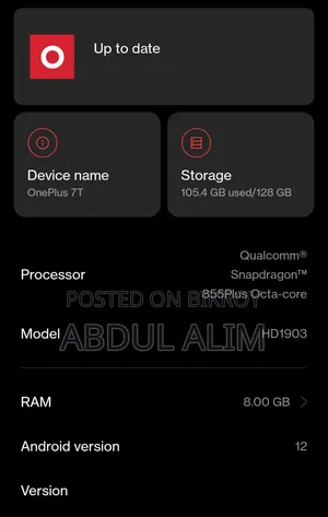 OnePlus 7T 128 GB Blue