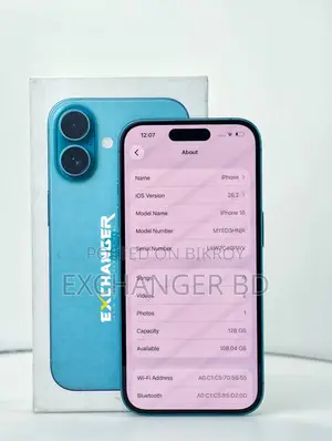 অ্যাপল আইফোন ১৬ ১২৮ জিবি ব্লু