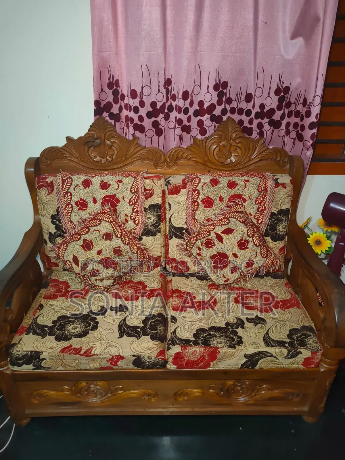 Rain Tree Wood Sofa and TV Cabinet