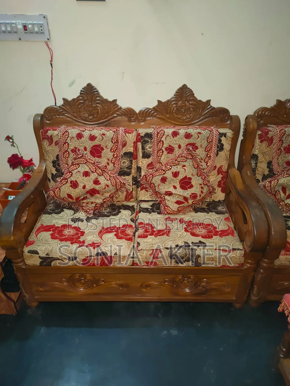 Rain Tree Wood Sofa and TV Cabinet
