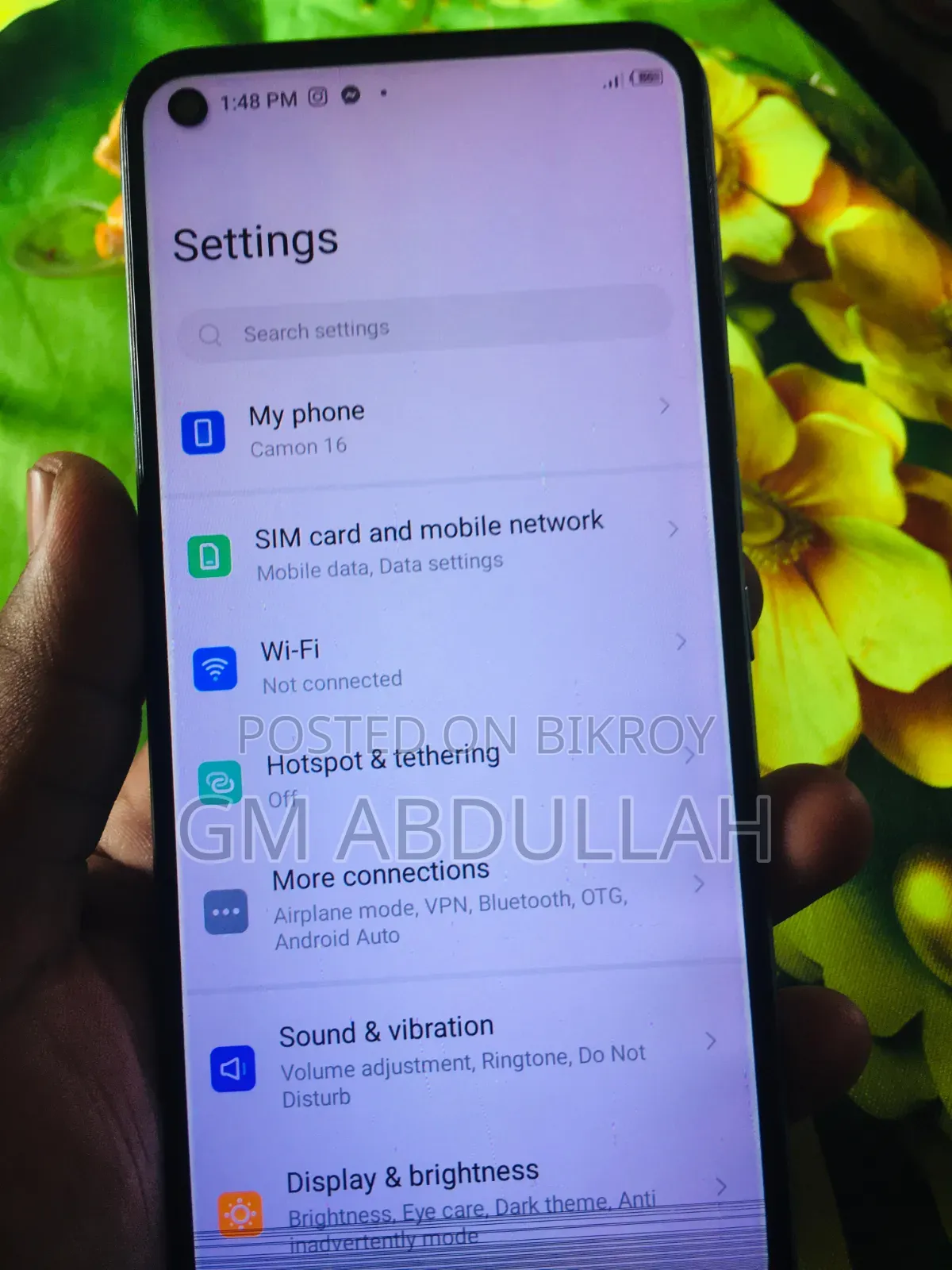 Tecno Camon 16 128 GB Silver