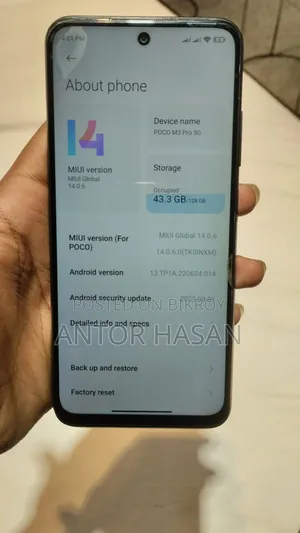 শাওমি পোকো এম৩ প্রো ৫জি ১২৮ জিবি ব্ল্যাক