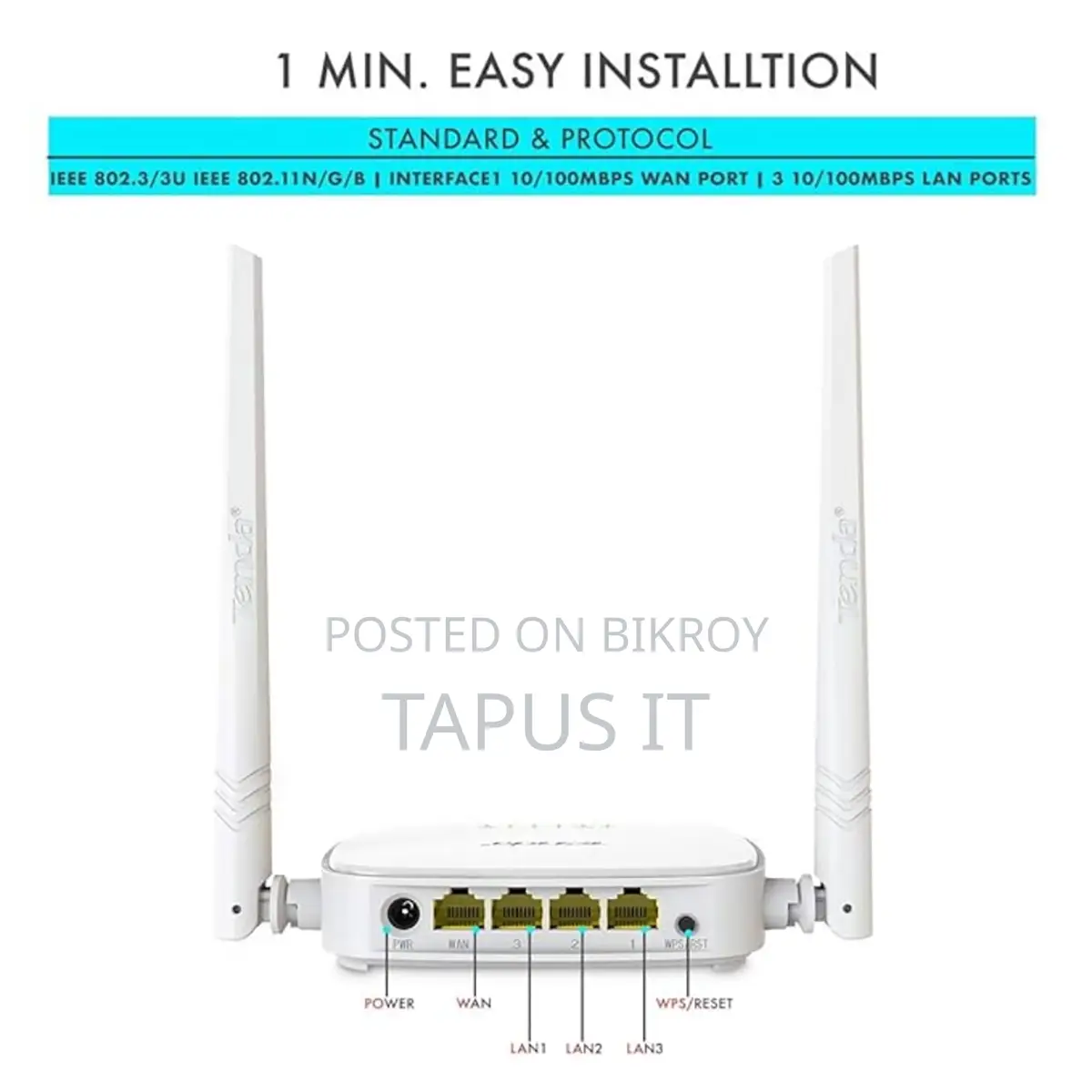 Router Tenda N301 1Year Warranty 300Mbps