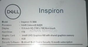 Laptop Dell Inspiron 15 3000 4GB Intel Celeron HDD 1TB