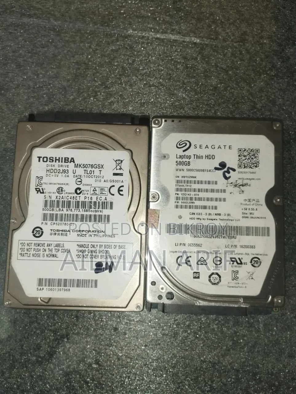 Laptop Hard Disk 500+500