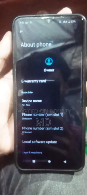 আইটেল এ৬০ ৩২ জিবি ব্লু