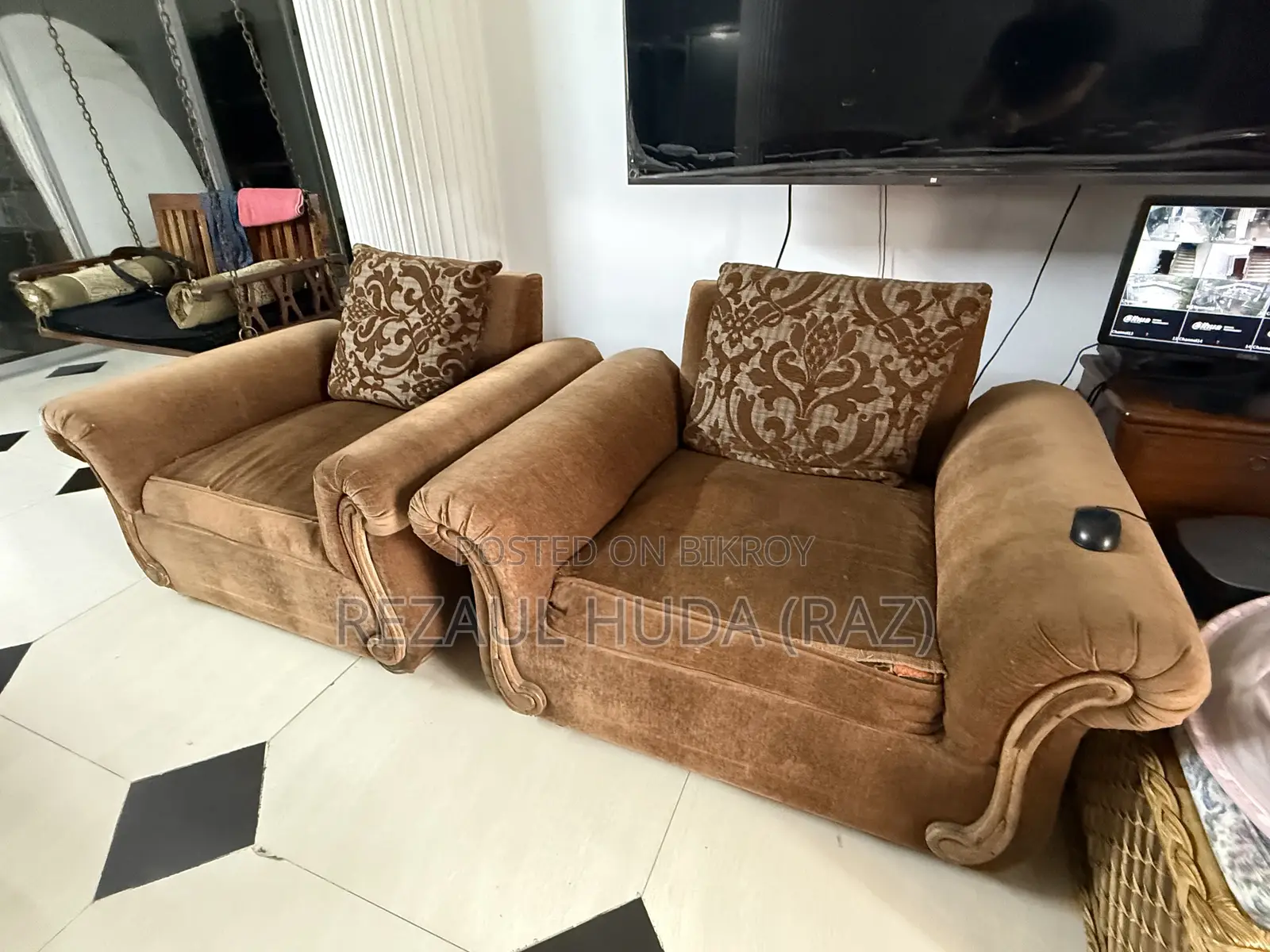 Sofa Set Three Seater + Two Single Seater