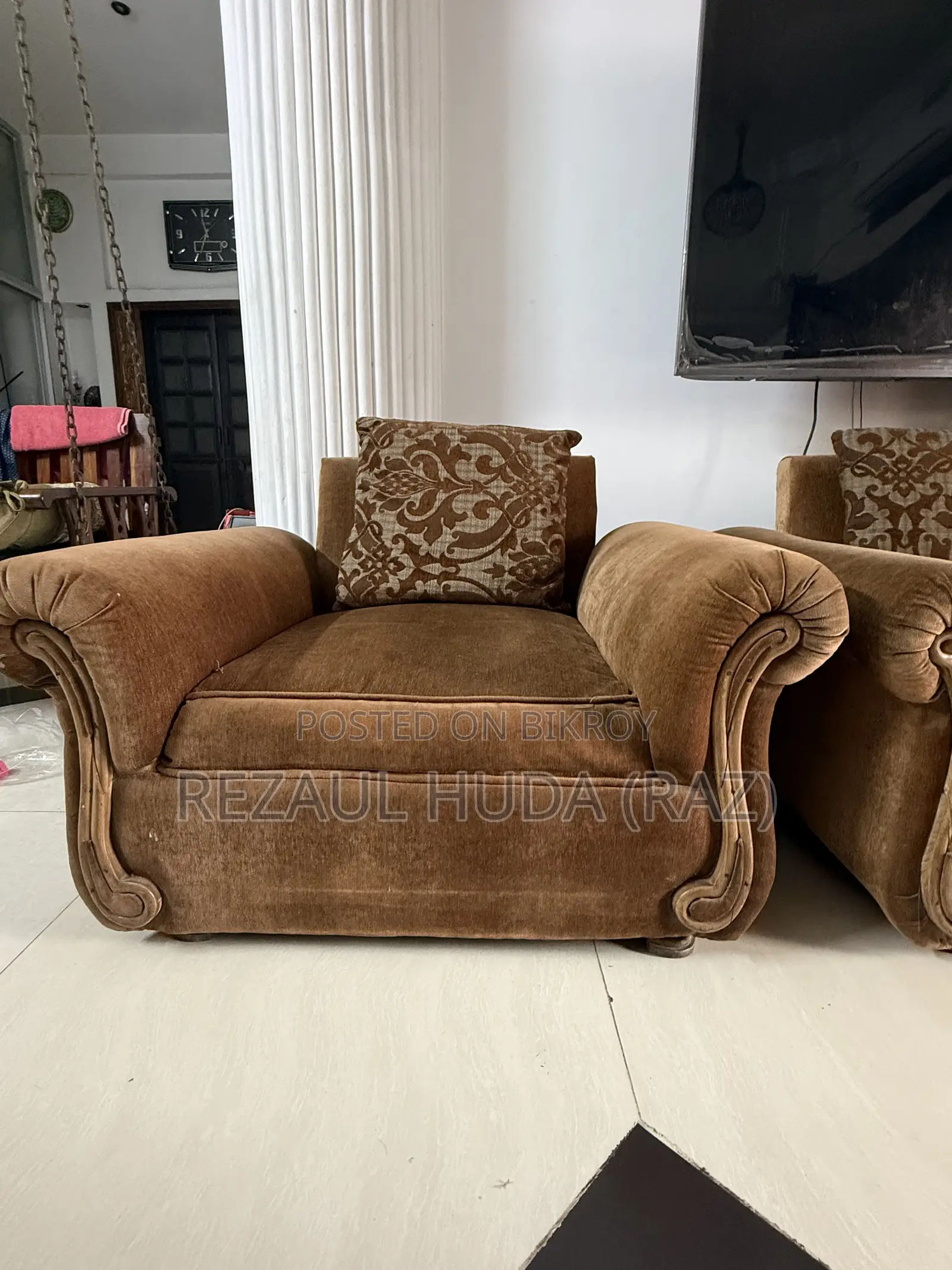 Sofa Set Three Seater + Two Single Seater