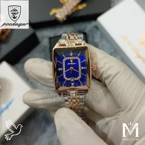 পোয়েদাগর ৭৮৫ লাক্সারি ক্রিস্টাল রেক্ট্যাঙ্গুলার কোয়ার্টজ উইমেন্স ওয়াচ | ৪ কালারস