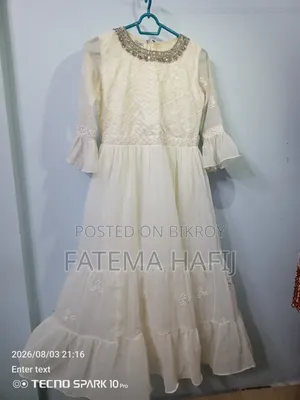 Original Indian White Party Dress With Coat