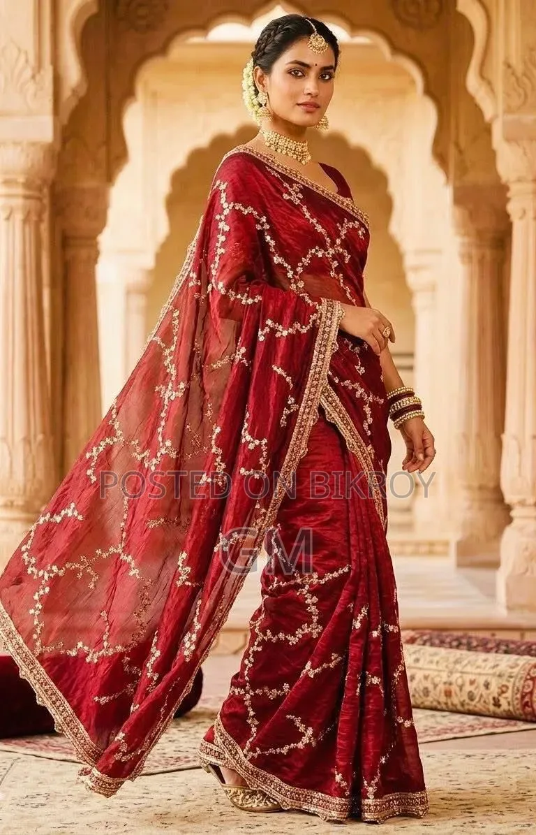 Indian Georgette Sharee With Blouse Piece