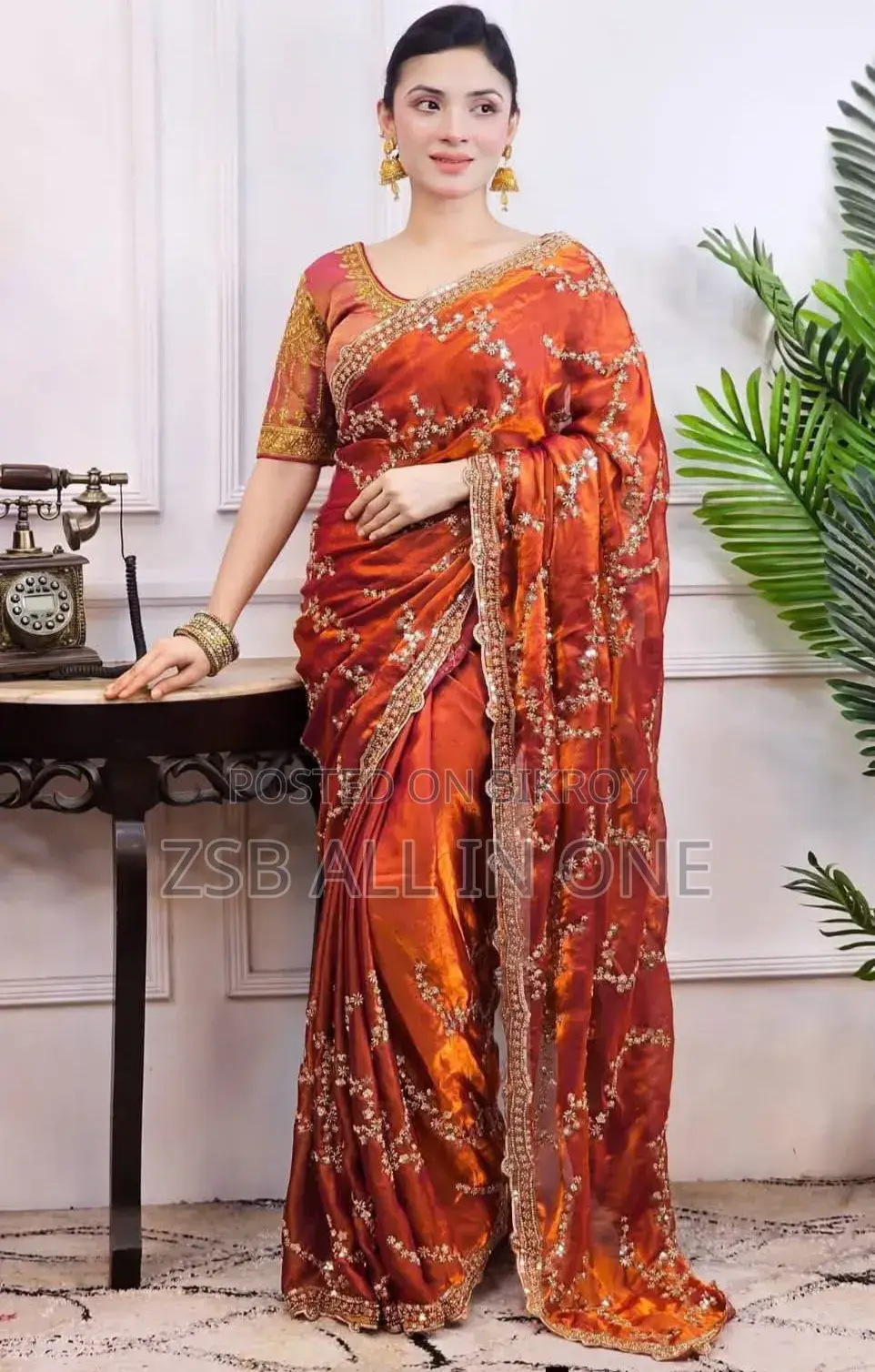Indian Georgette Sharee With Blouse Piece
