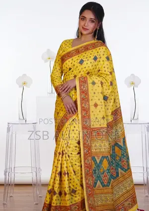 Cotton Skin Print Sharee With Blouse Piece