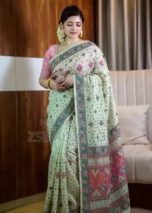 Cotton Skin Print Sharee With Blouse Piece