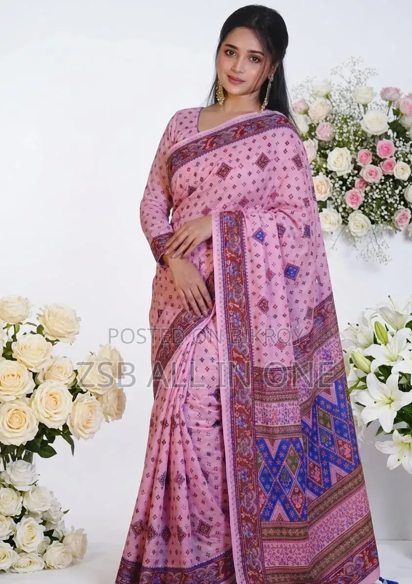 Cotton Skin Print Sharee With Blouse Piece