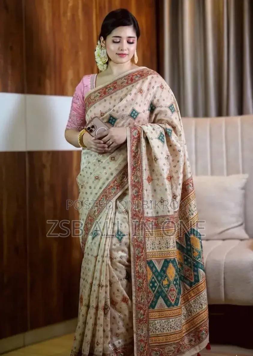 Cotton Skin Print Sharee With Blouse Piece