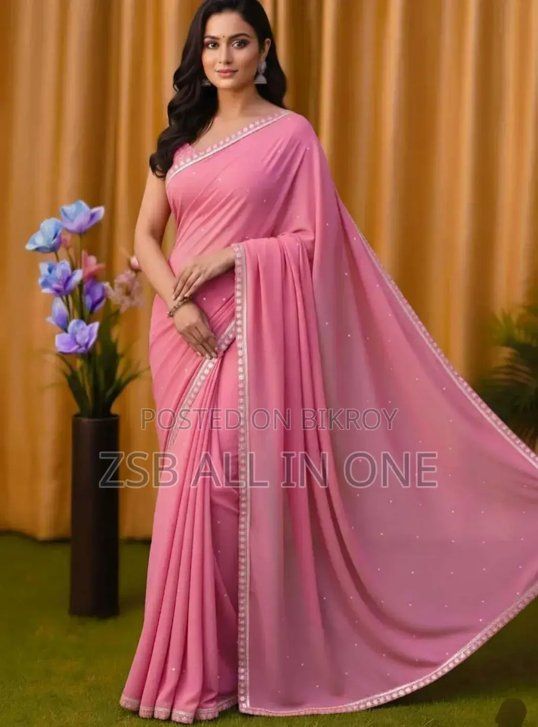 Georgette Sharee With Blouse Piece