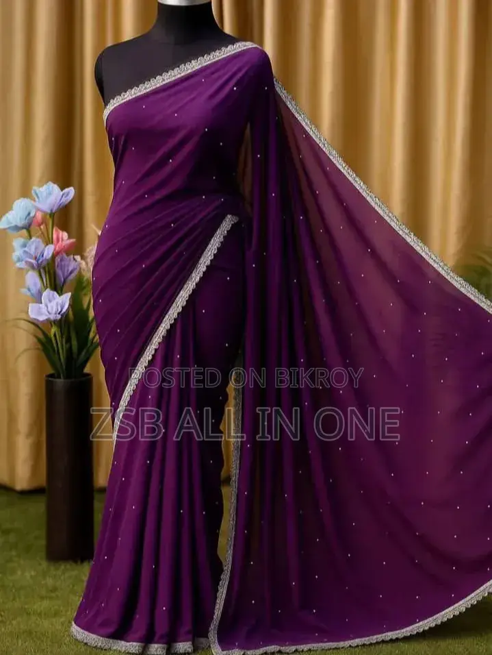 Georgette Sharee With Blouse Piece