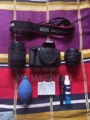 Canon 700d 50mm Prime Lens 18-55 Zoom Lens Cleaner Kit Battery