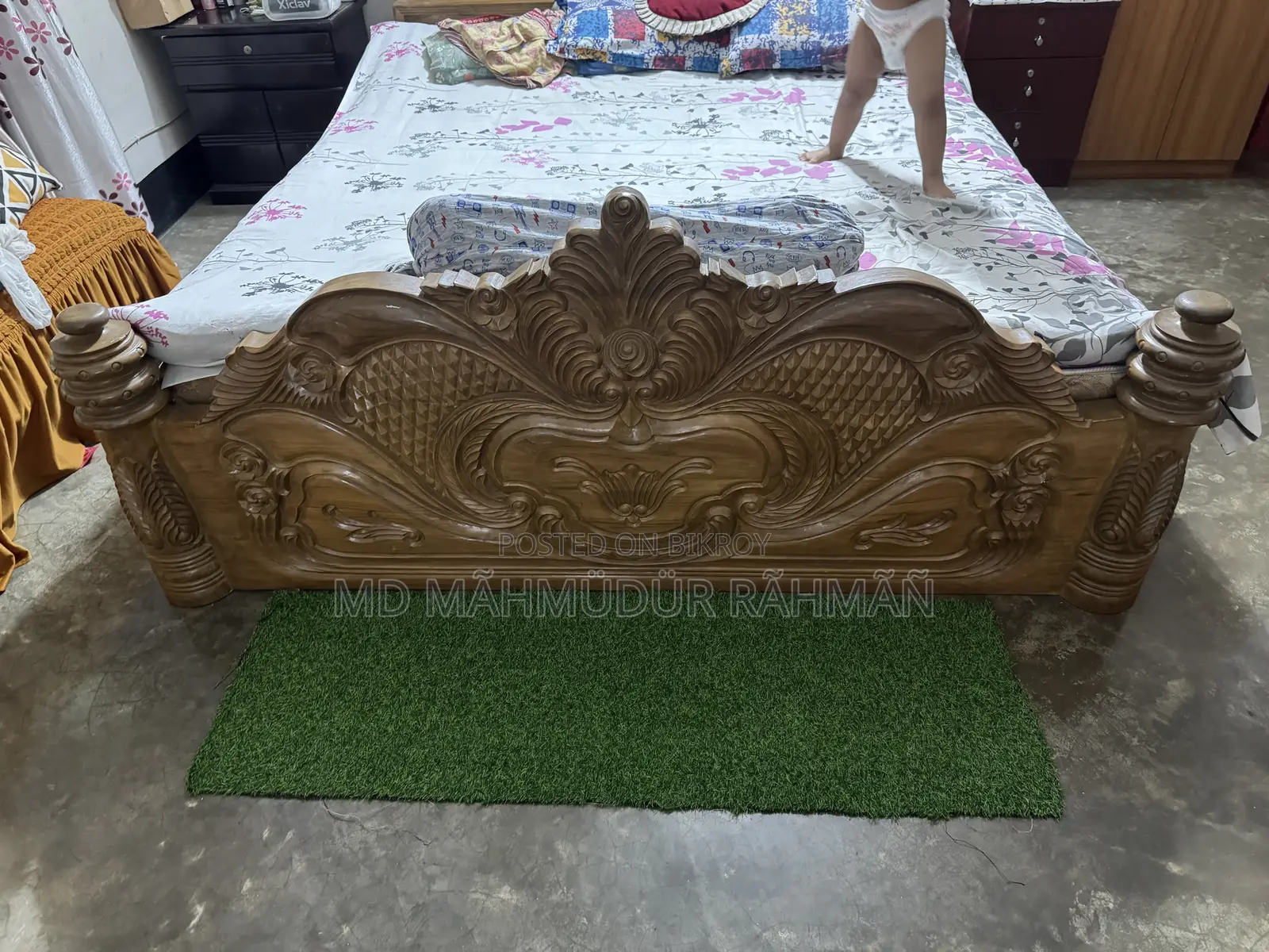 সেগুন কাঠের খাট ৬/৭