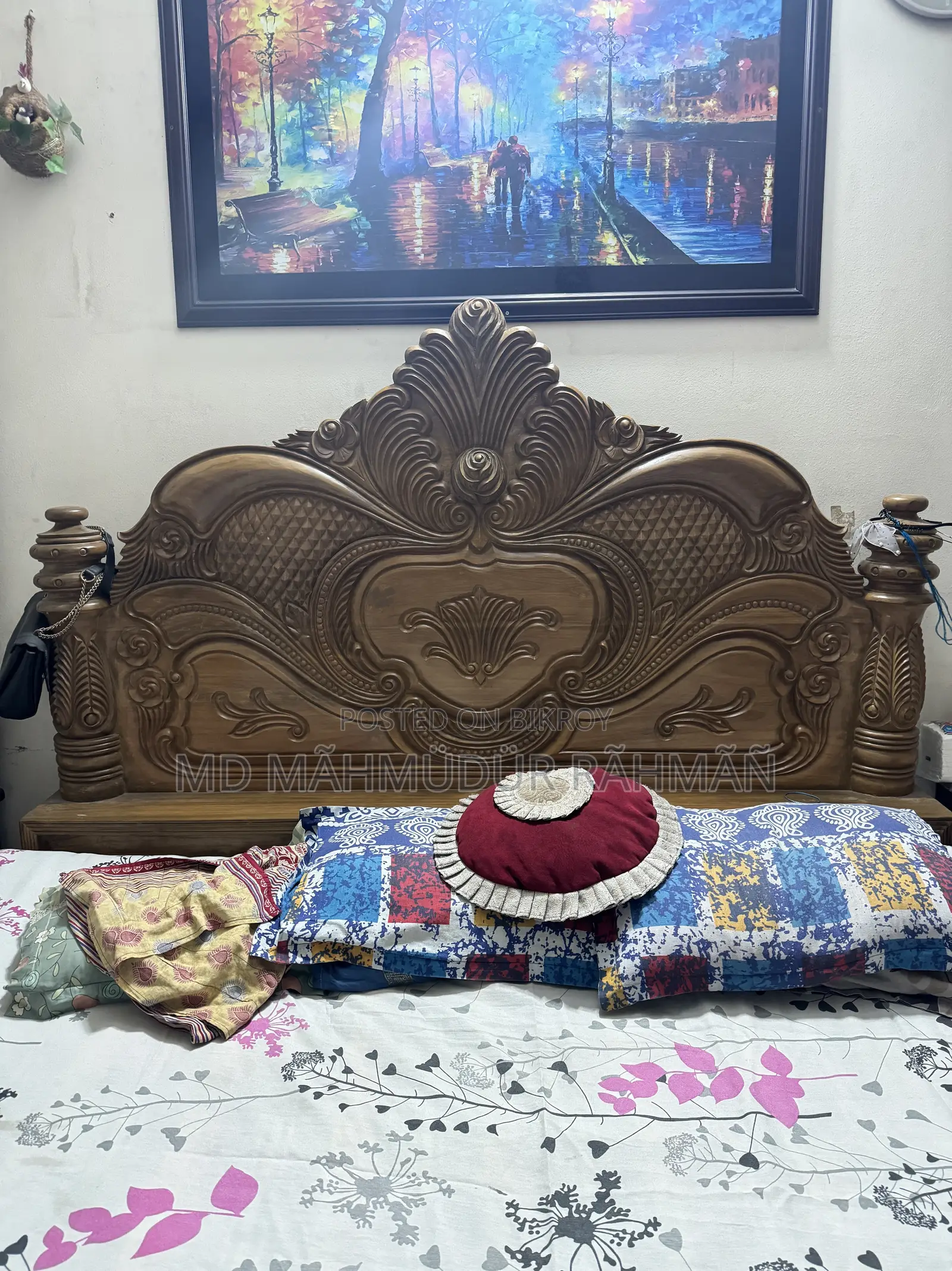 সেগুন কাঠের খাট ৬/৭