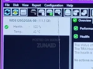 120 GB SSD 100% Health No Bad or Weak Sector