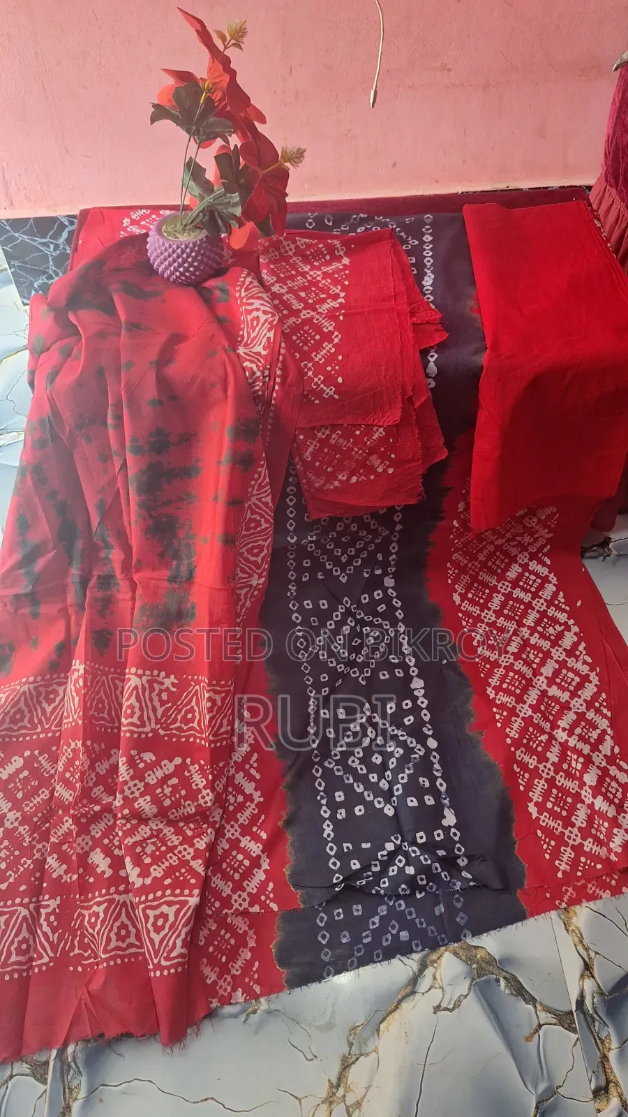 Taken directly from Comilla batik factory. Color guarantee. D