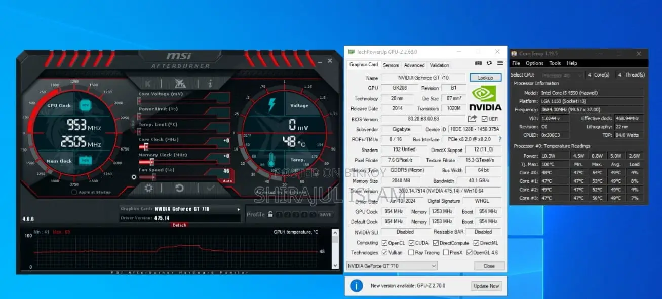 Desktop Computer Gigabyte 16GB Intel Core i5 HDD+SSD 2TB