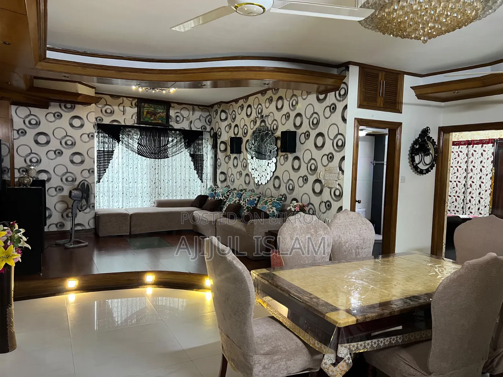 গুলশানে অ্যাসিউড মেহমান-এ সাজানো ৩-বেডরুমের অ্যাপার্টমেন্ট ভাড়ার জন্য