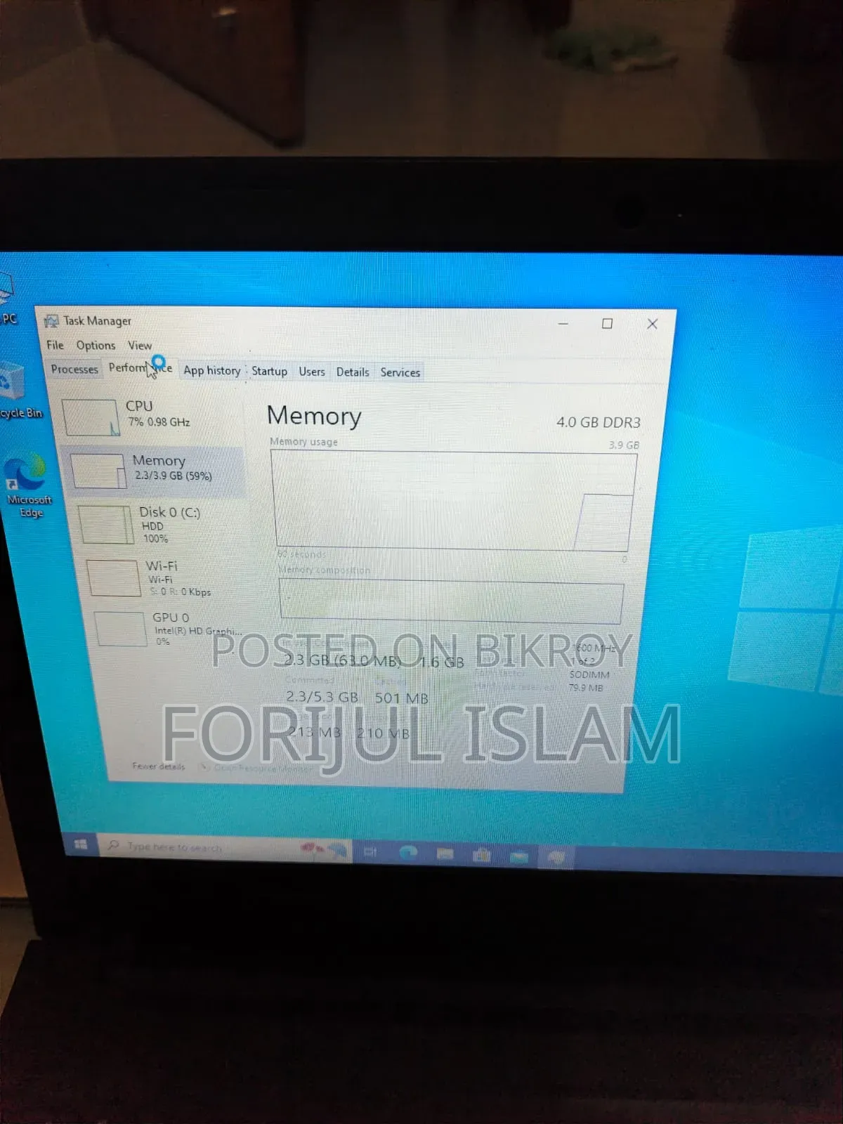 Laptop Lenovo IdeaPad 320 4GB Intel Core I3 HDD 500GB