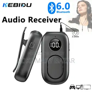 KEBIDUMEI Bluetooth 6.0 Audio Receiver 3.5mm Lavalier Wireless Adapter