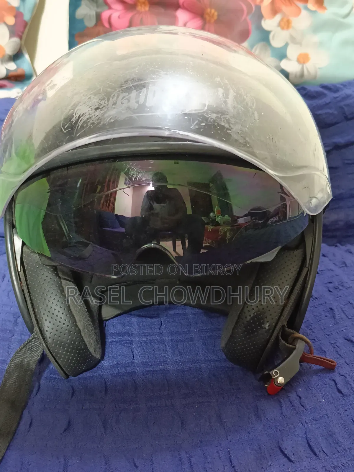 Gliders Half Face Helmet ( With Sun Visor)