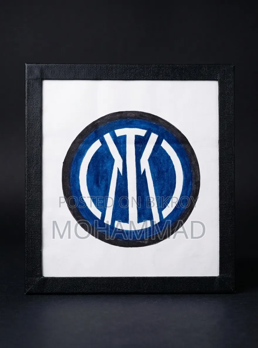 Handmade Inter Milan Logo Wall Frame – Premium Football Room Decor