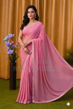 জর্জেট শাড়ী ব্লাউজ পিস সহ