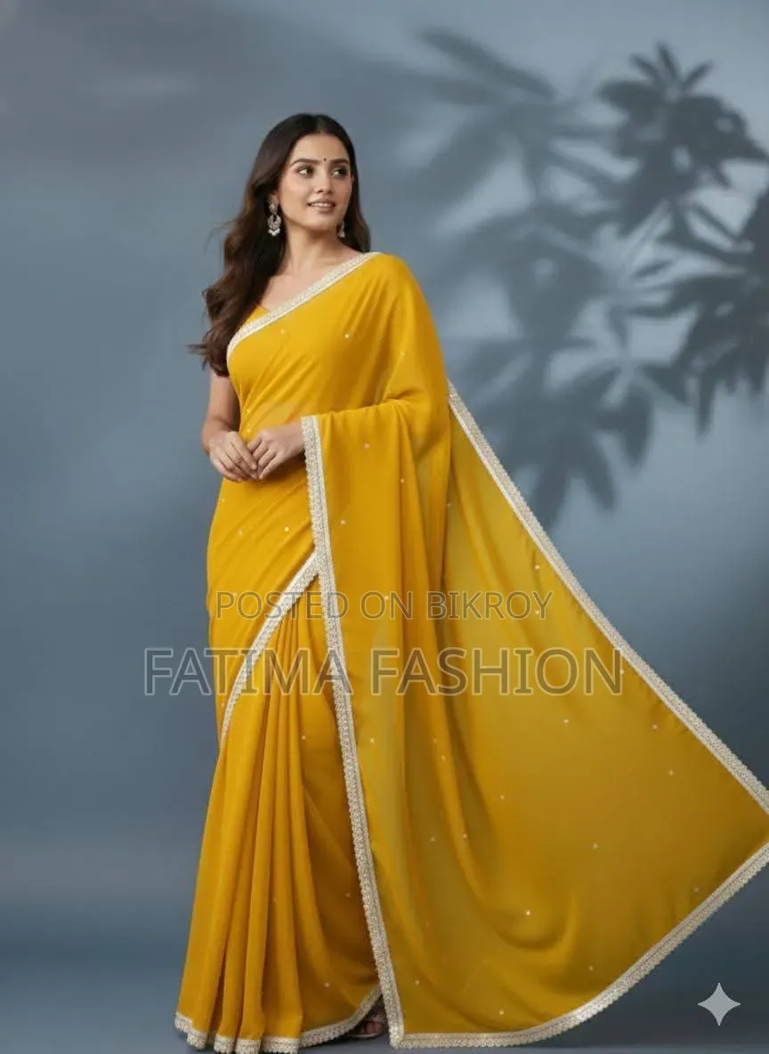 জর্জেট শাড়ী ব্লাউজ পিস সহ