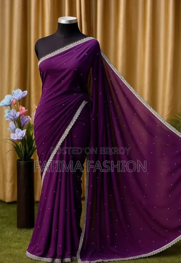 জর্জেট শাড়ী ব্লাউজ পিস সহ