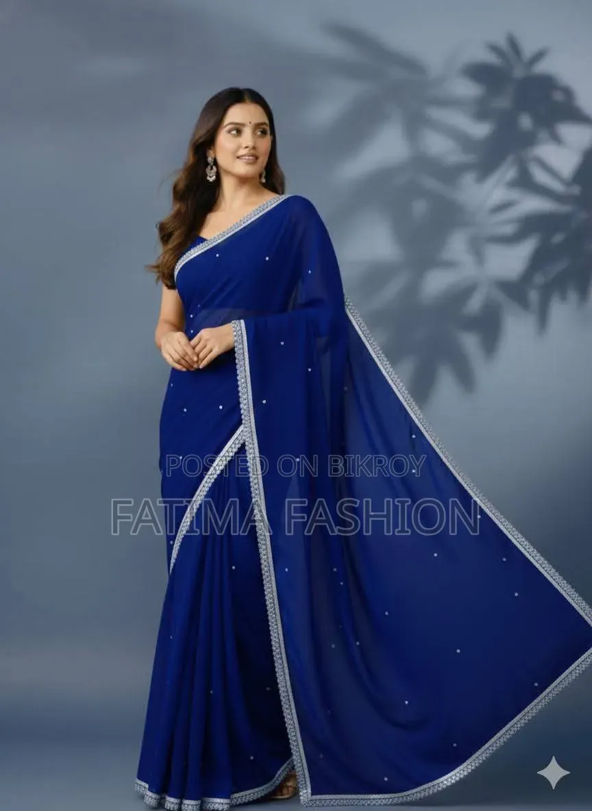 জর্জেট শাড়ী ব্লাউজ পিস সহ