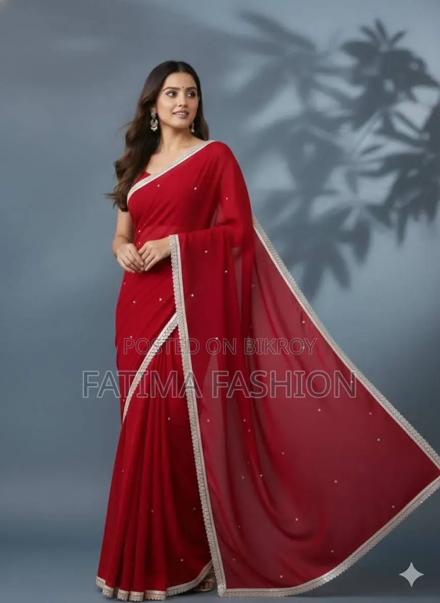 জর্জেট শাড়ী ব্লাউজ পিস সহ