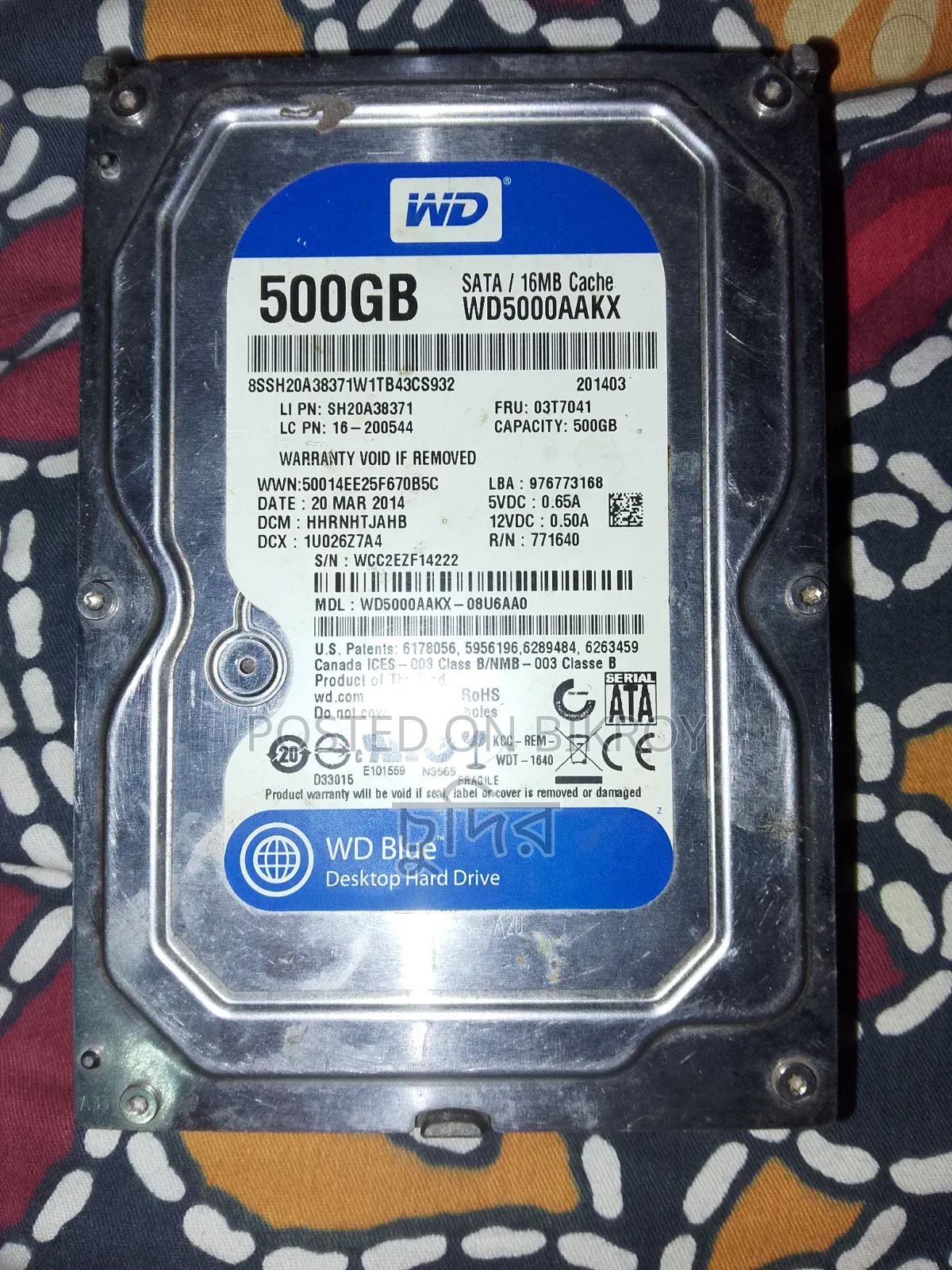 WD Blue 500GB Hard Disk