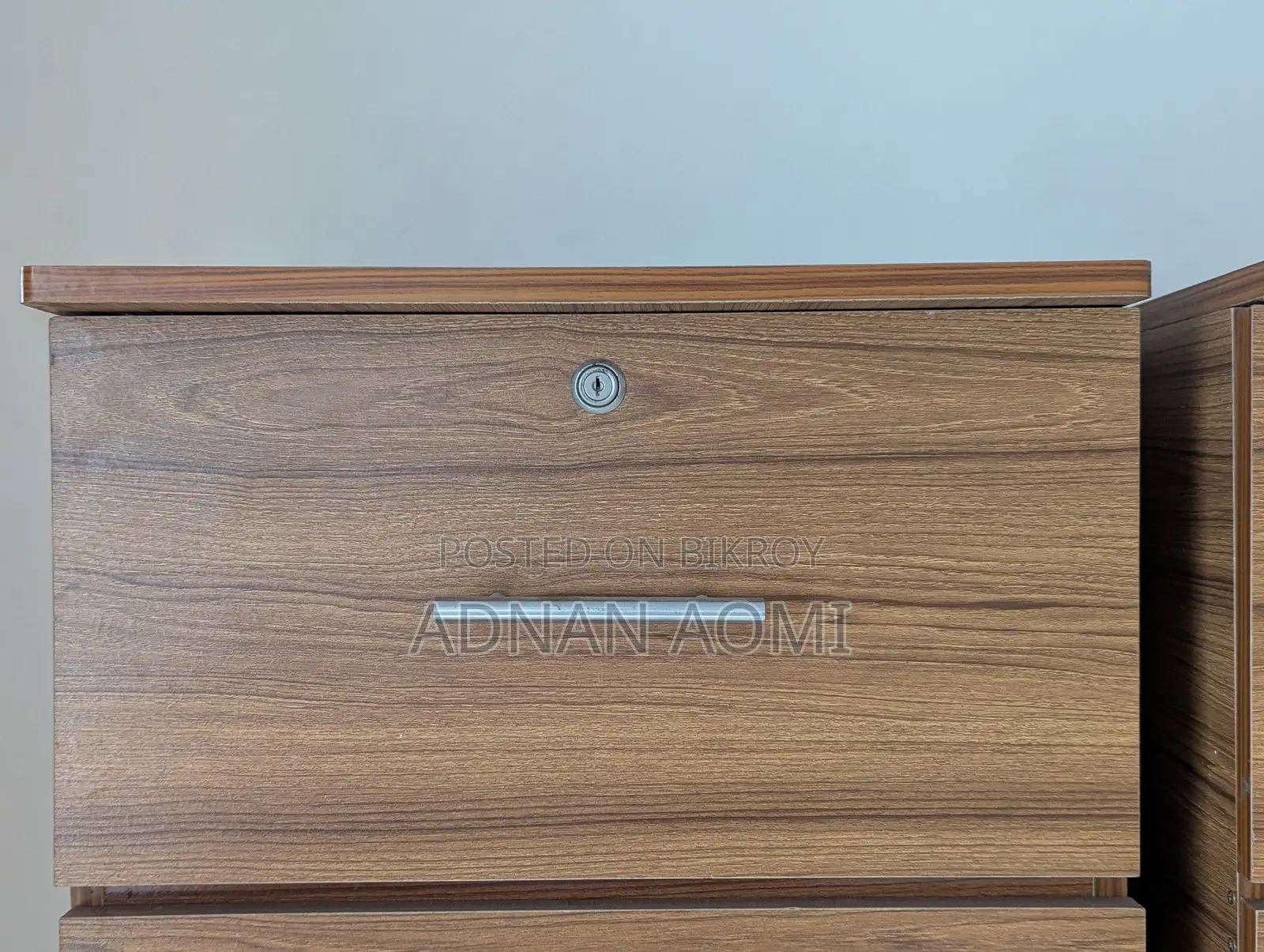 Wooden 4 Drawer Filing Cabinet / Office Storage Cabinet (Used)