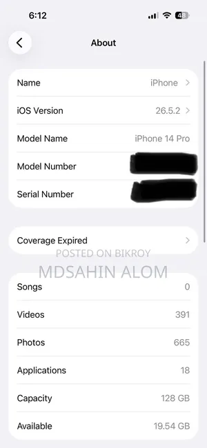 New Apple iPhone 14 Pro 128 GB Rose Gold